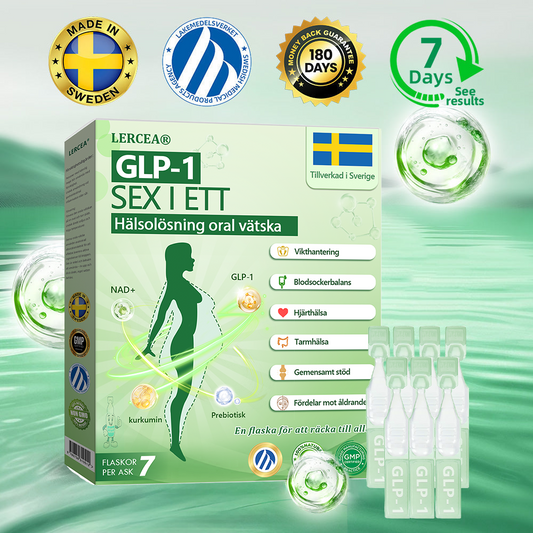 Officiell butik | 𝐋𝑬𝘙𝐶𝘌𝘼® 𝐆𝐋𝐏-𝟏 SIX-IN-ONE Hälsolösning Oral Vätska 🌈🌈 (En dos varje dag – synliga resultat på bara 7 dagar) ⚡ För fetma, hjärt-kärlhälsa, diabetes, sömnapné, ledproblem och mer