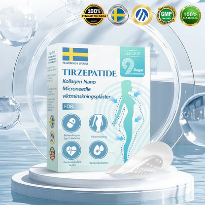 【Sista dagen av kampanj – 60% RABATT🌟】🏆🏆𝐋𝑬𝘙𝐶𝘌𝘼® SMGT-GLP-1 Tirzepatid & Kollagen Nano-Mikronål Viktminskningsplåster丨Bekämpa fetma, slapp hud, högt blodtryck, diabetes, fettlever, ledvärk, hjärndimma med mera