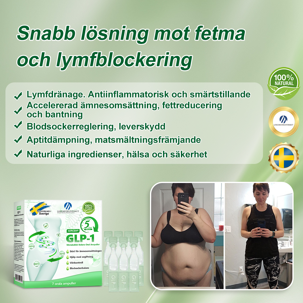 🔥🔥 30 % RABATT|𝐋𝐄𝐑𝐂𝐄𝘼® 𝐆𝐋𝐏-𝟏 Multifunktionella Orala Ampuller