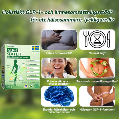 Officiell butik | 𝐋𝑬𝘙𝐶𝘌𝘼® 𝐆𝐋𝐏-𝟏 SIX-IN-ONE Hälsolösning Oral Vätska 🌈🌈 (En dos varje dag – synliga resultat på bara 7 dagar) ⚡ För fetma, hjärt-kärlhälsa, diabetes, sömnapné, ledproblem och mer