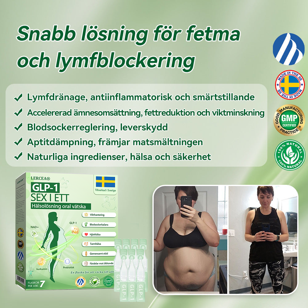 Officiell butik | 𝐋𝑬𝘙𝐶𝘌𝘼® 𝐆𝐋𝐏-𝟏 SIX-IN-ONE Hälsolösning Oral Vätska 🌈🌈 (En dos varje dag – synliga resultat på bara 7 dagar) ⚡ För fetma, hjärt-kärlhälsa, diabetes, sömnapné, ledproblem och mer